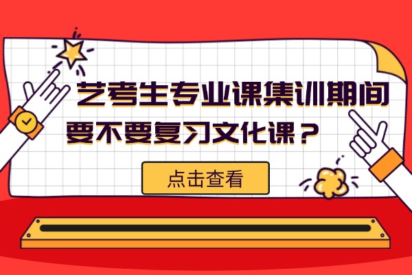 艺考生专业课集训期间，要不要复习文化课？