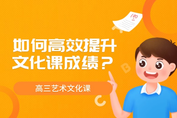 高三艺术生如何高效提升文化课成绩