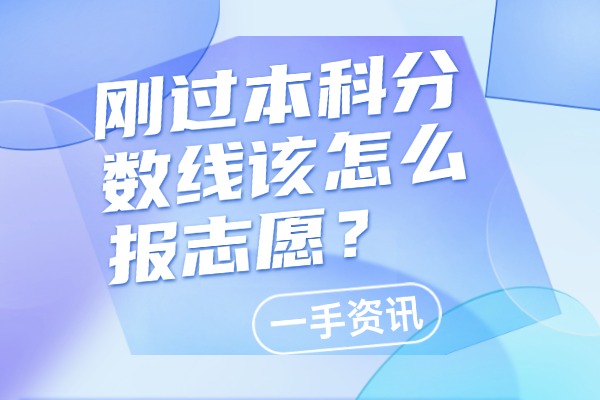 刚过本科分数线该怎么报志愿？