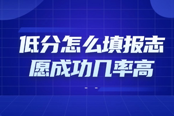 低分怎么填报志愿成功几率高