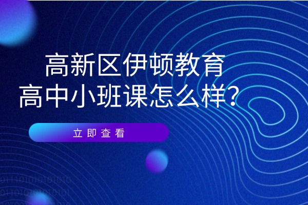 高新区伊顿教育的高中小班课怎么样？师资力量怎么样？