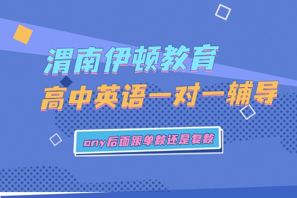 any后面跟单数还是复数 渭南伊顿高中英语一对一辅导