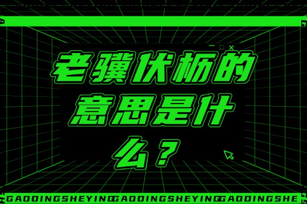 老骥伏枥的意思是什么？成语故事来源？
