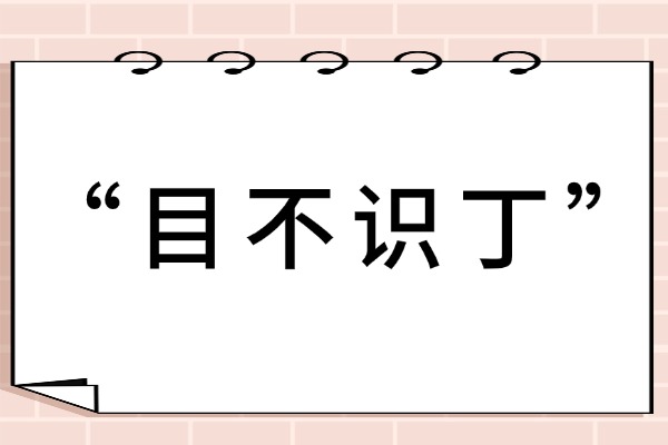 “目不识丁”的意思是什么呢?成语故事的来源是什么?